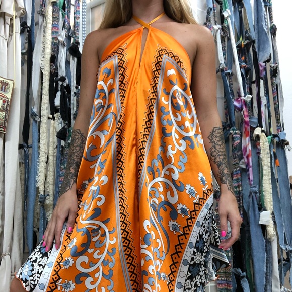 Silky seven way wrap/tie dress! - Picture 4 of 5